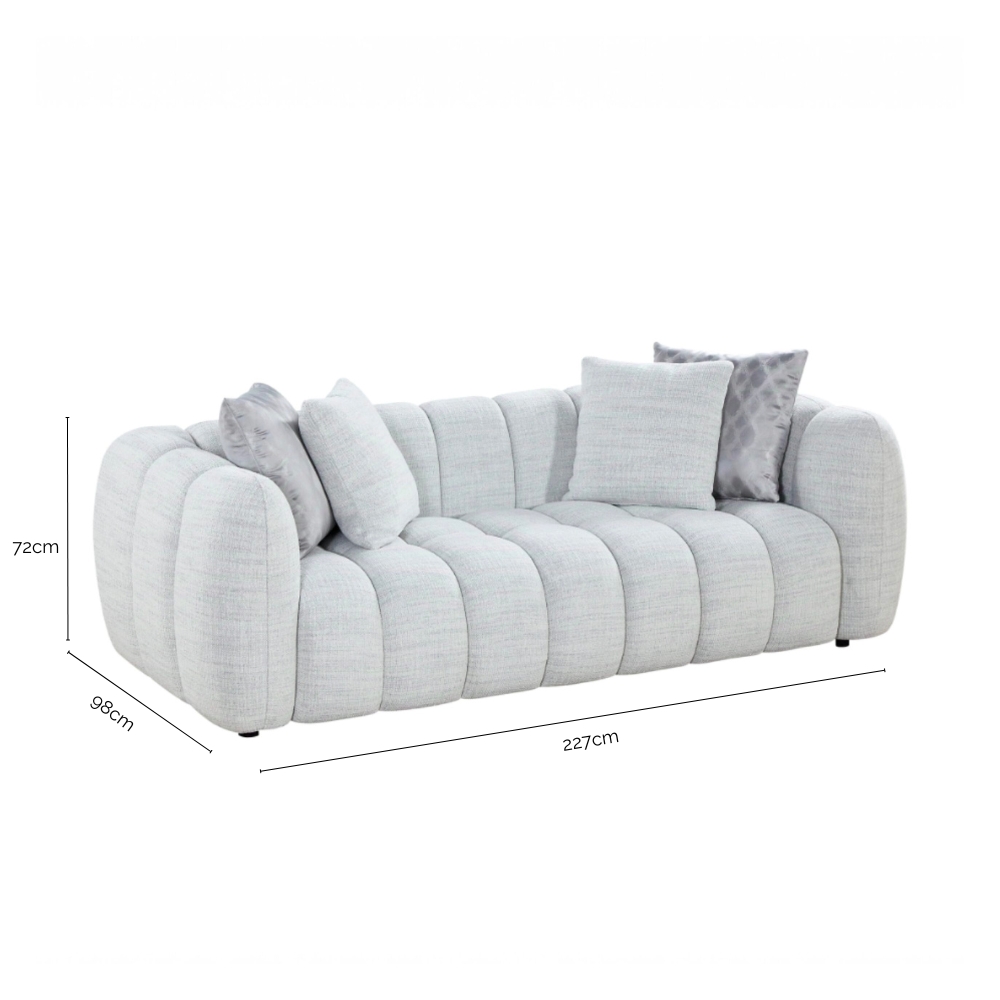 Aria Fabric 3 Seater Sofa