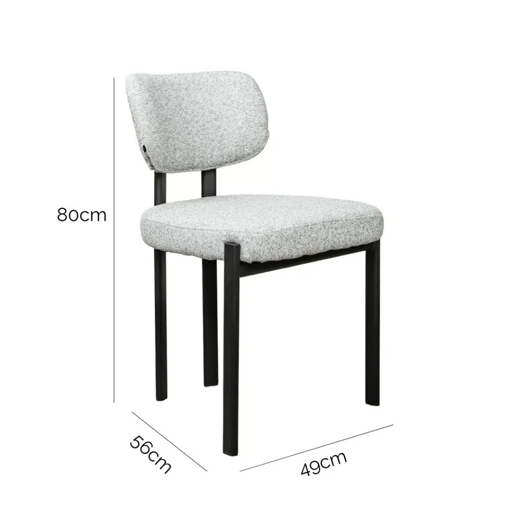 Felix Dining Chair Grey Modern Minimalist