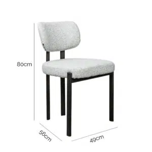 Felix Dining Chair Grey Modern Minimalist