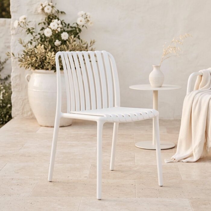 Echo Indoor Outdoor Dining Chair in modern neutral design
