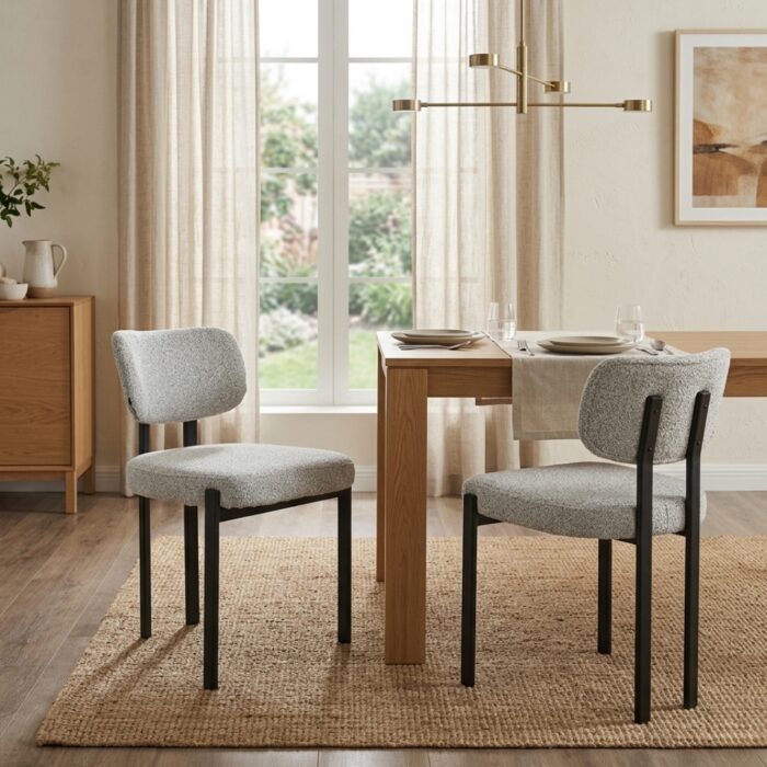 Felix Grey Dining Chairs Set of 2 for Modern Home
