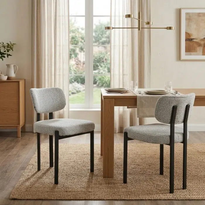 Felix Grey Dining Chairs Set of 2 for Modern Home