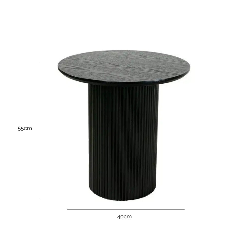 Juno Side Table with dimensions 40cm wide, 40cm deep, and 55cm high