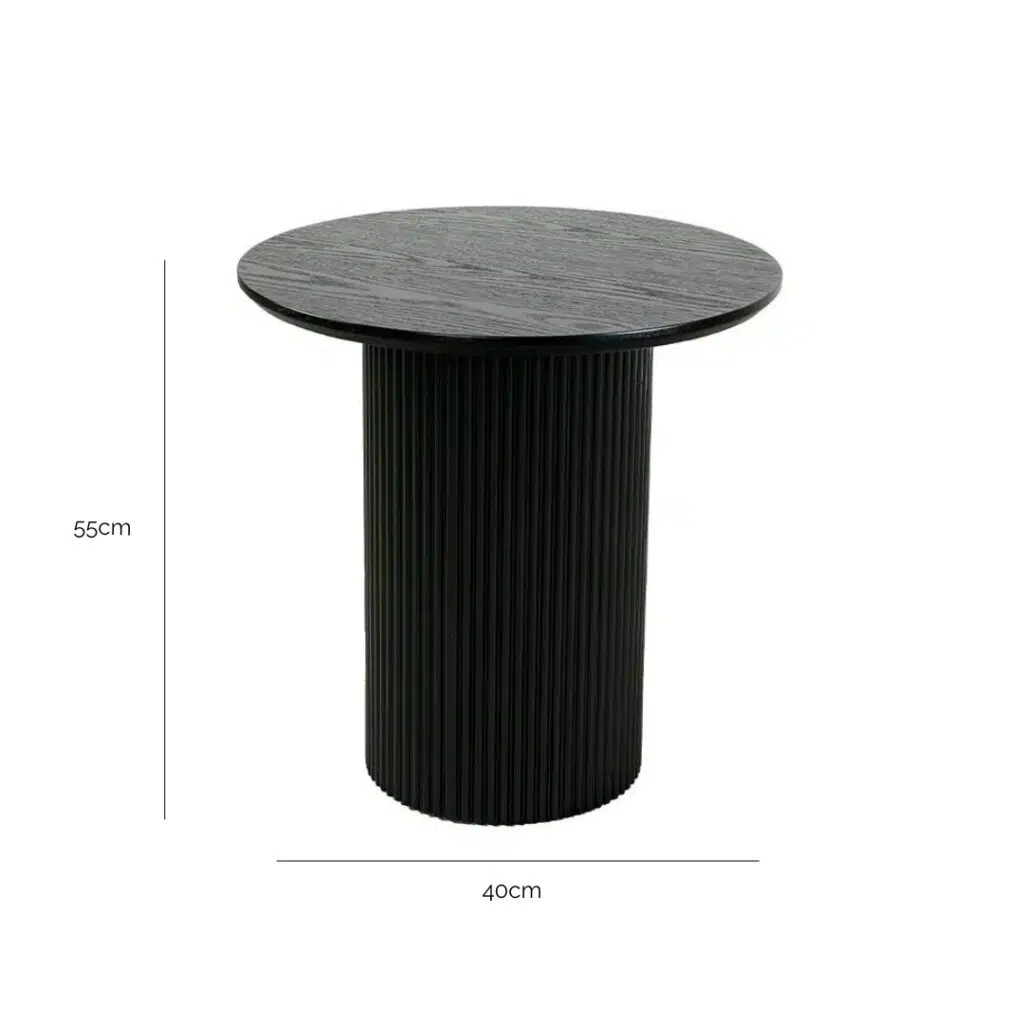 Juno Side Table with dimensions 40cm wide, 40cm deep, and 55cm high