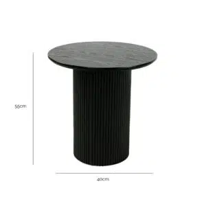 Juno Side Table with dimensions 40cm wide, 40cm deep, and 55cm high