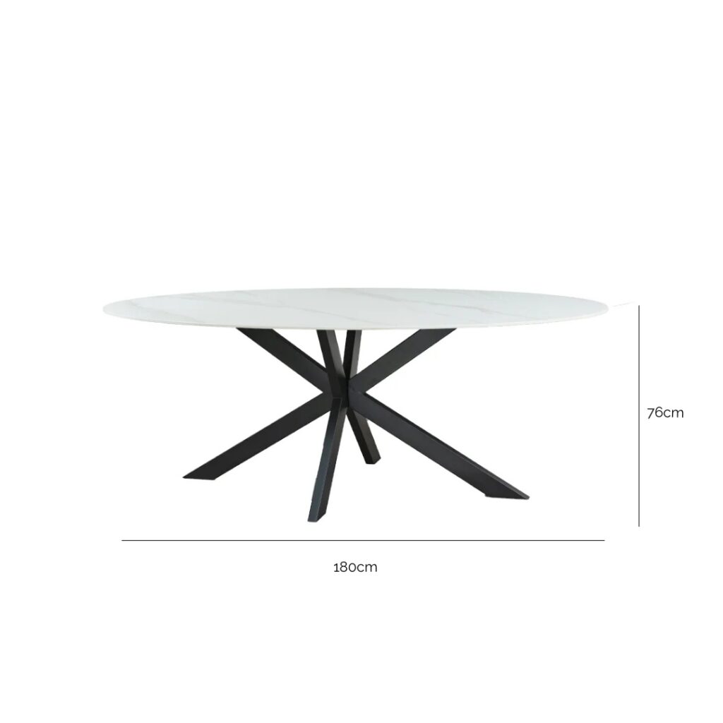 Sage Oval Modern 180cm Dining Table