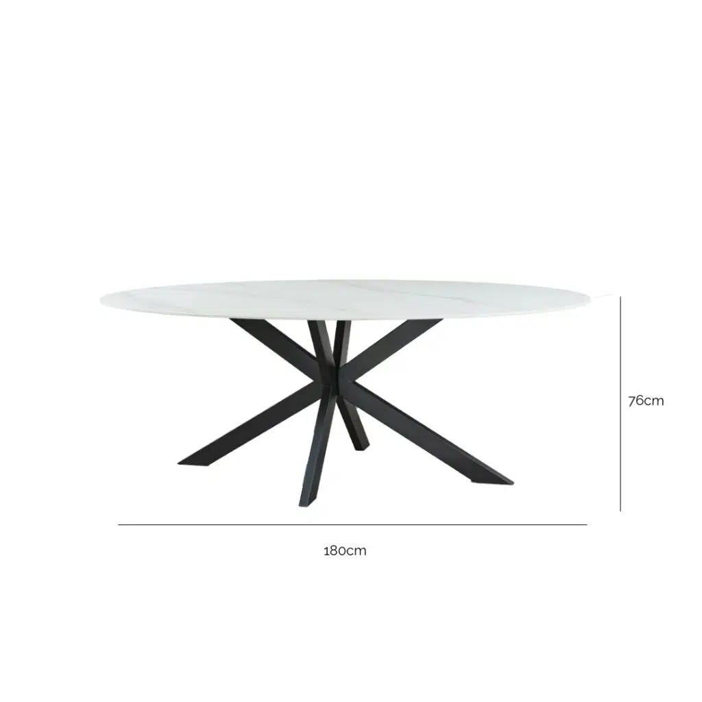 Sage Oval Modern 180cm Dining Table