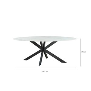 Sage Oval Modern 180cm Dining Table