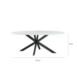 Sage Oval Modern 180cm Dining Table