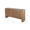 Curved Cushion Edged Buffet Unit – Light Brown
