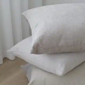 55cm x 55cm cushion with soft feather filling and removable cover