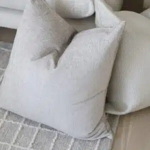 55cm x 55cm cushion with soft feather filling and removable cover