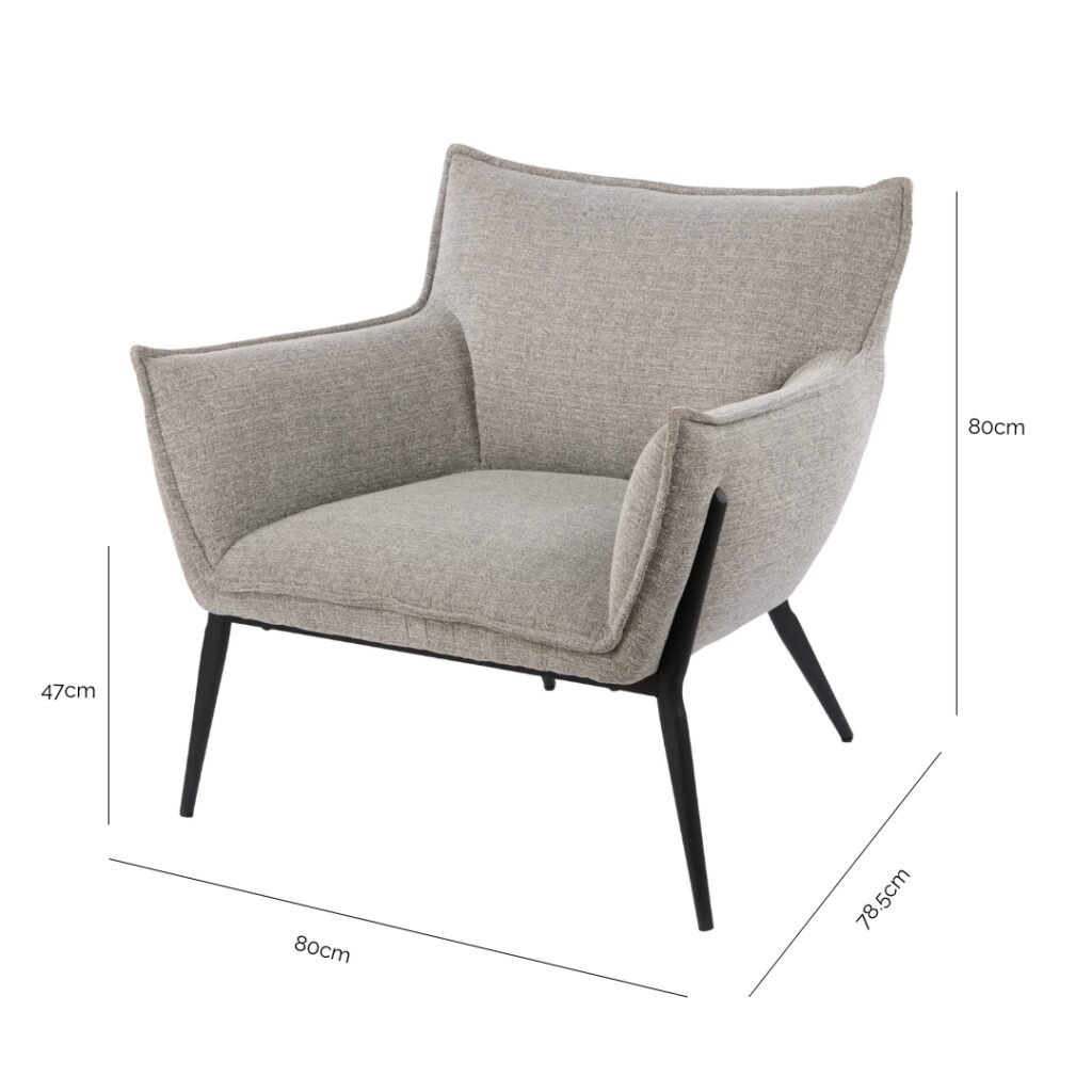 Koda Armchair Grey & Black