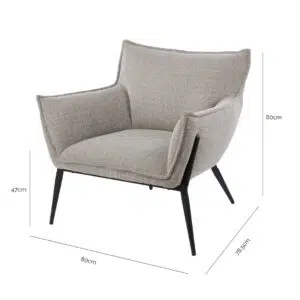 Koda Armchair Grey & Black
