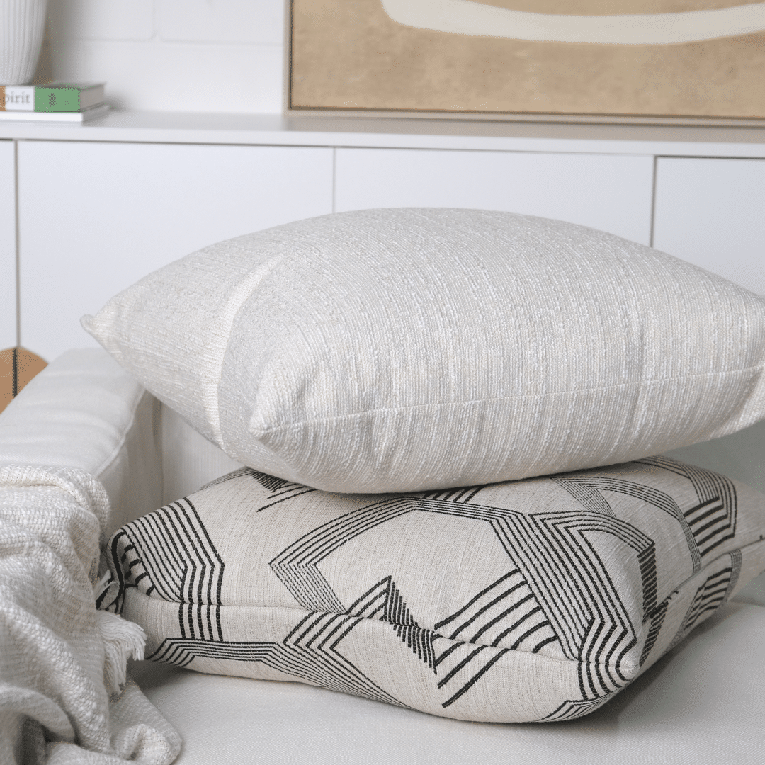 Vinnie Cushion 55cm – Black / Natural