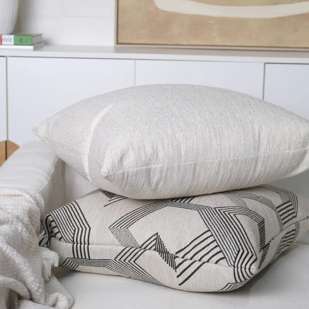 Vinnie Cushion 55cm – Black / Natural