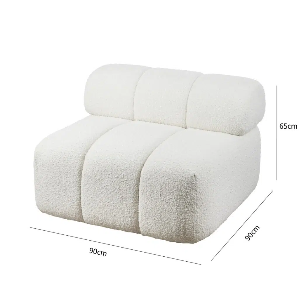 Willow Sofa Lounge off white, large square, plush, stylish centerpiece