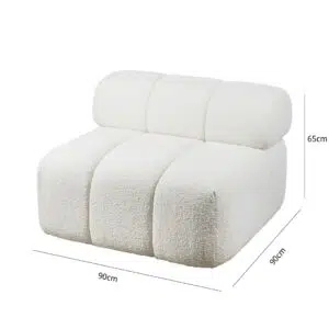 Willow Sofa Lounge off white, large square, plush, stylish centerpiece