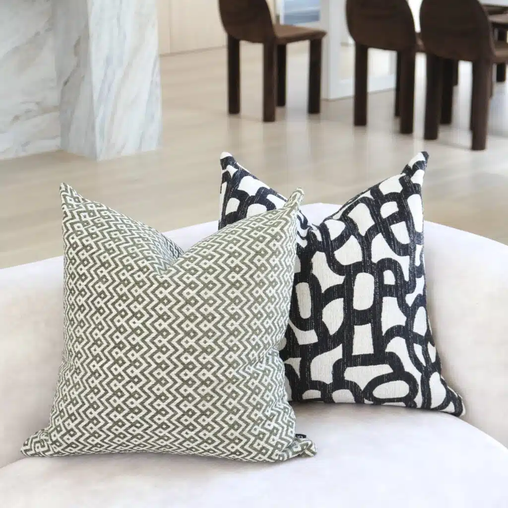 55cm x 55cm cushion with soft feather filling and removable cover for sale