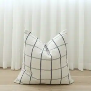 55cm x 55cm cushion with soft feather filling and removable cover