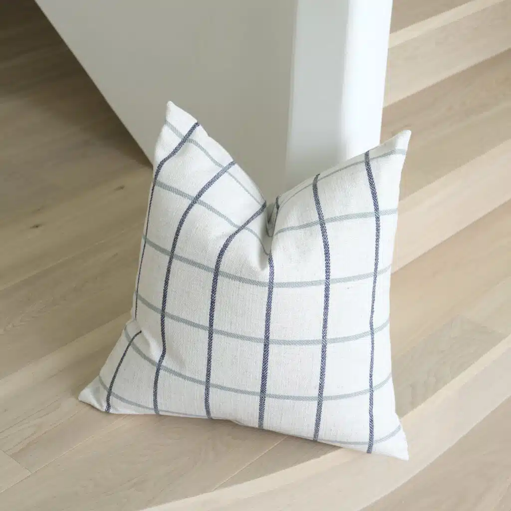 55cm x 55cm cushion with soft feather filling and removable cover