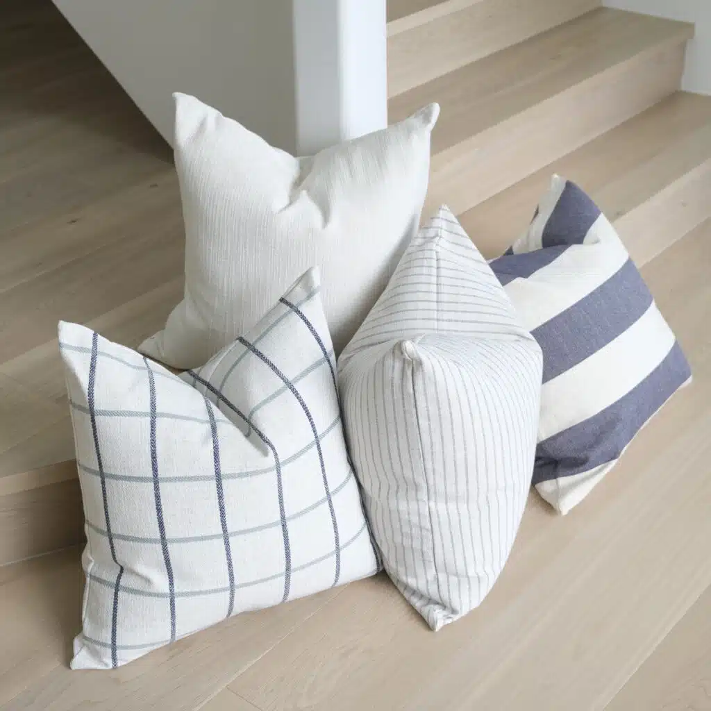 55cm x 55cm cushion with soft feather filling and removable cover