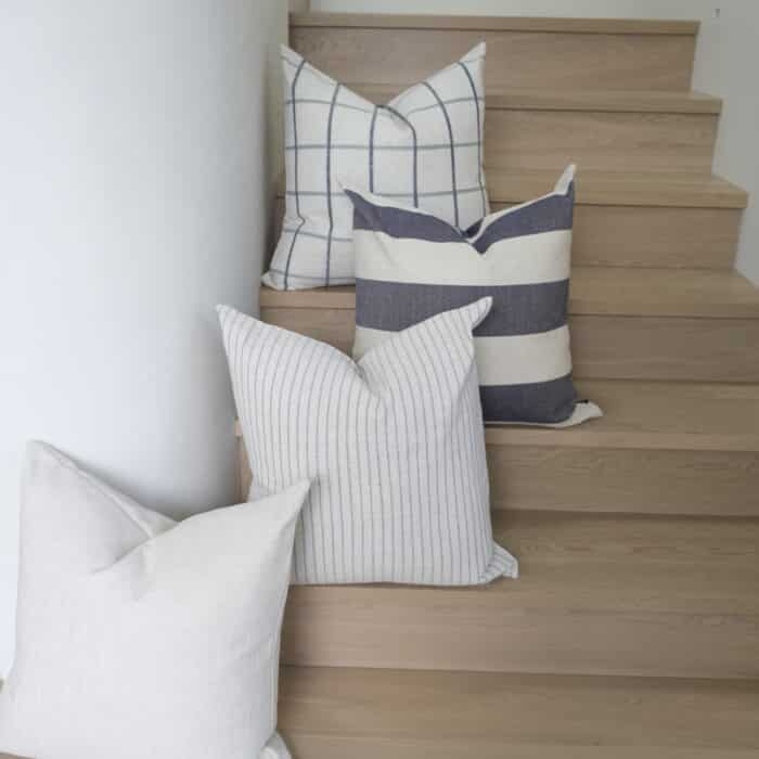 55cm cushion with soft feather filling and removable cover