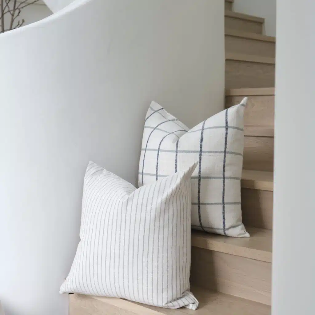 55cm cushion with soft feather filling and removable cover