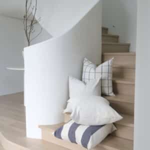 55cm cushion with soft feather filling and removable cover