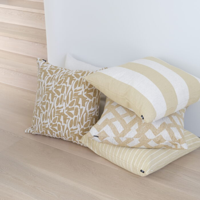 55cm cushion with soft feather filling and removable cover