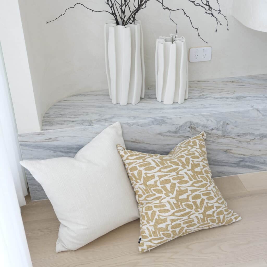 55cm cushion with soft feather filling and removable cover