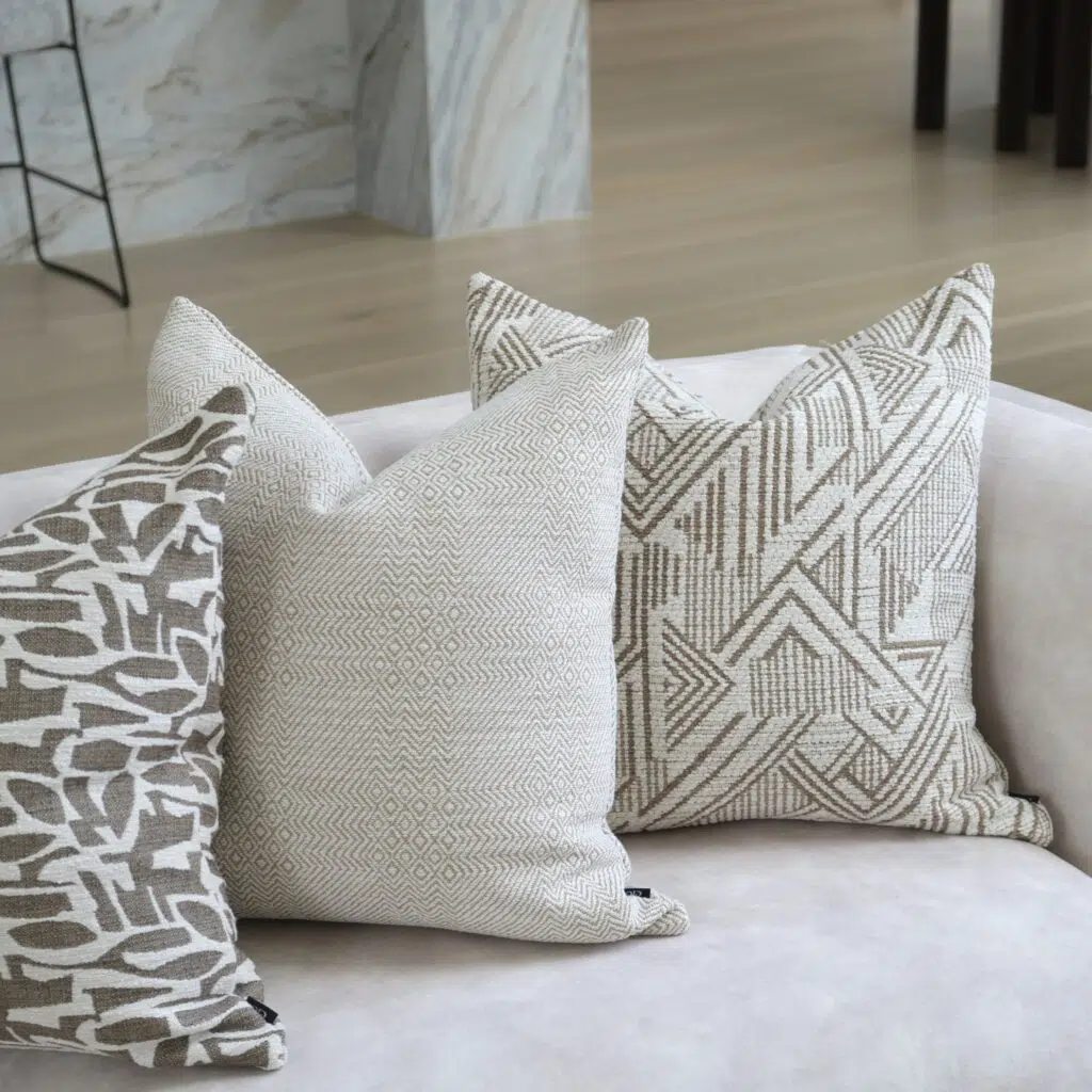 55cm cushion with soft feather filling and removable cover