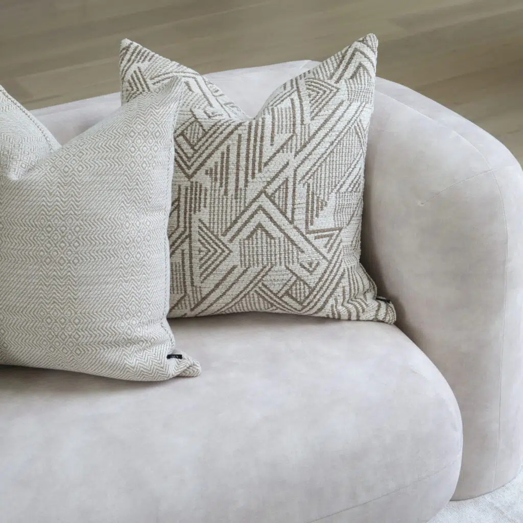 55cm cushion with soft feather filling and removable cover