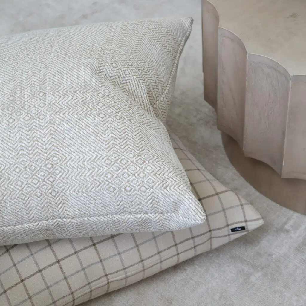 55cm cushion with soft feather filling and removable cover