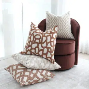 55cm cushion with soft feather filling and removable cover