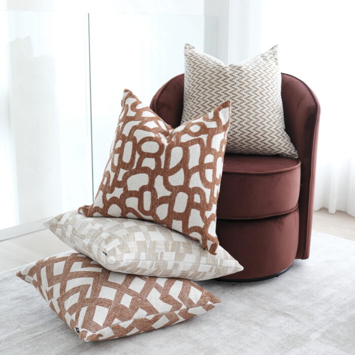 55cm cushion with soft feather filling and removable cover