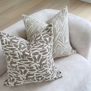 Ella 55cm cushion with soft feather filling and removable cover