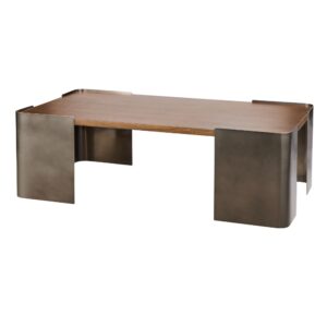 Asher Coffee Table Gunmetal & Walnut
