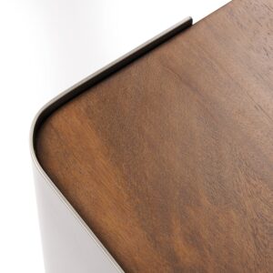 Asher Coffee Table Gunmetal & Walnut