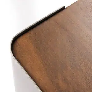 Asher Coffee Table Gunmetal & Walnut