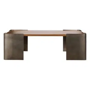 Asher Coffee Table Gunmetal & Walnut
