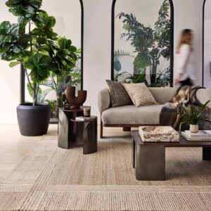 Asher Coffee Table Gunmetal & Walnut