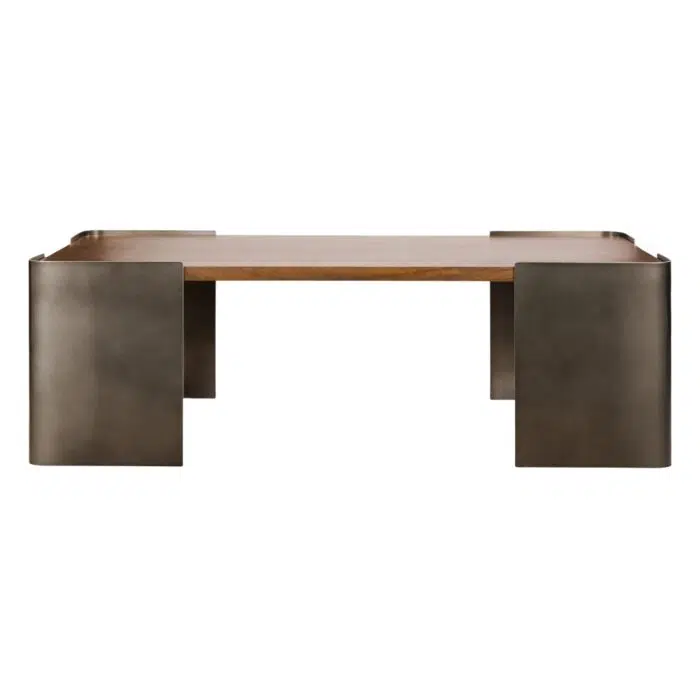 Asher Coffee Table 110cm – Gunmetal & Walnut