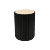 Carter Travertine Side Table - Black