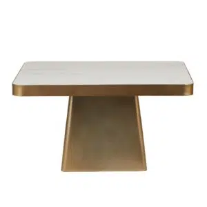Dutton Coffee Table - Gold & White Marble