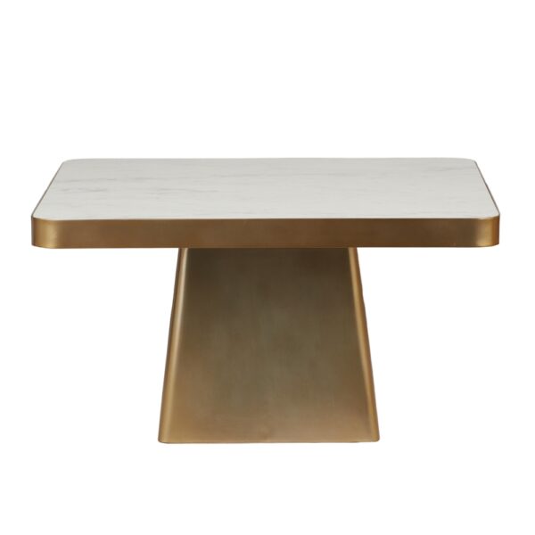 Dutton Coffee Table - Gold & White Marble