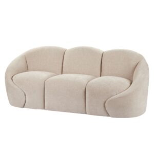 Formes Curved 3 Seater Sofa -Taupe