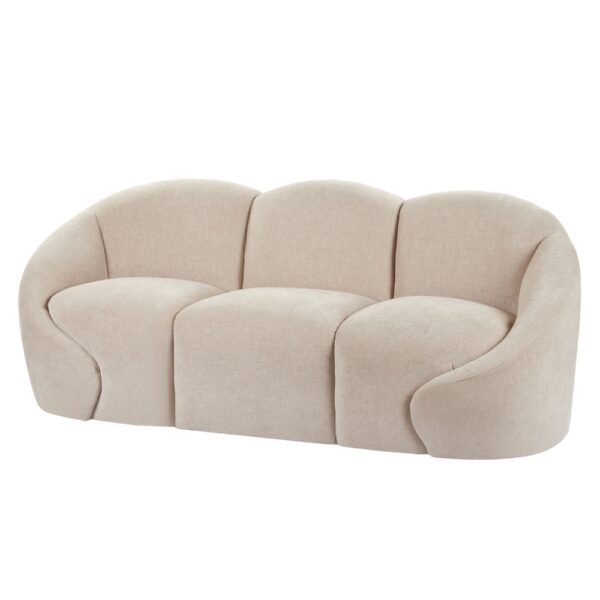 Formes Curved 3 Seater Sofa -Taupe
