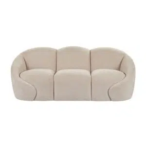 Formes Curved 3 Seater Sofa -Taupe
