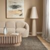 Formes Curved 3 Seater Sofa -Taupe